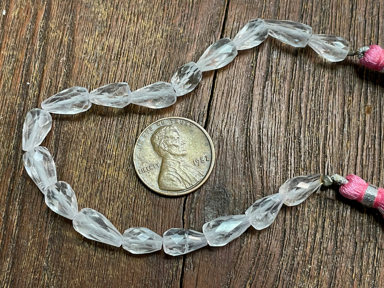 Rose Quartz 10x6mm-12x7mm Hand-Cut Faceted Teardrop Beads