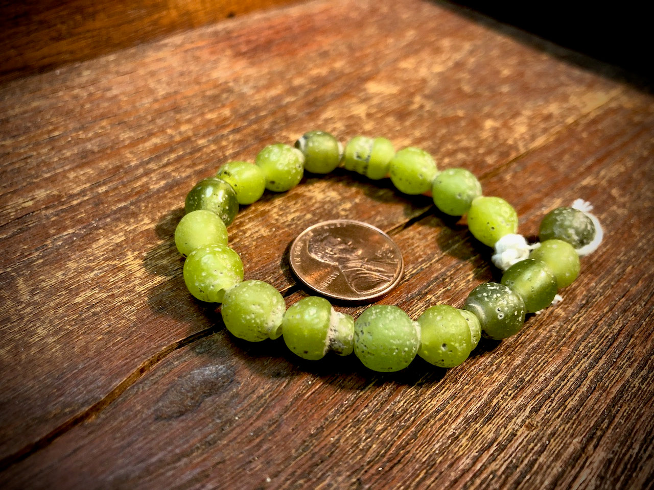 Java Glass Beads—Lime Green