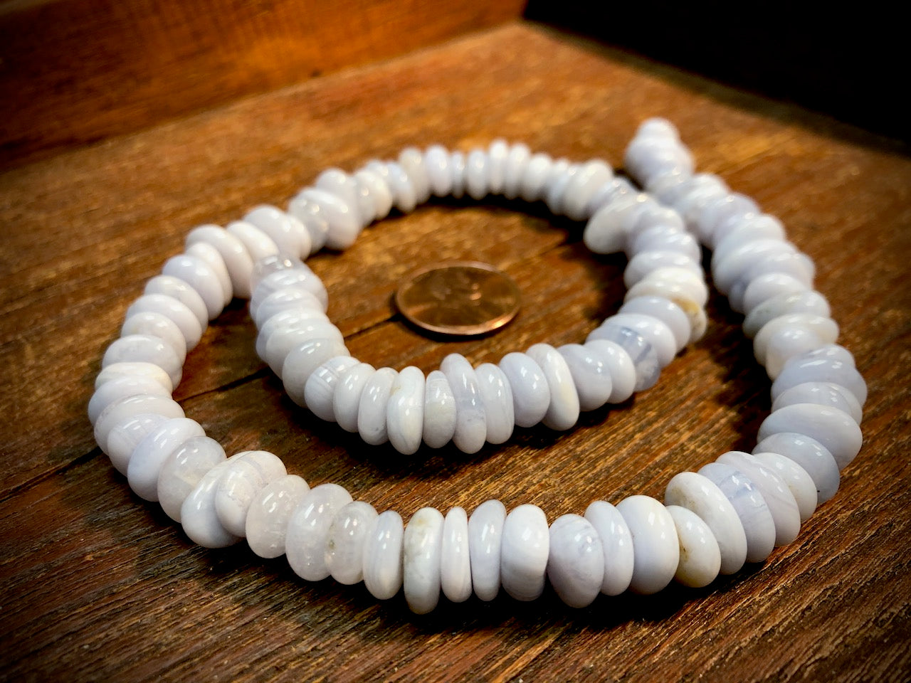 Blue Chalcedony 8x12mm Chip Beads