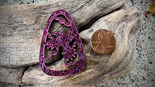 Acrylic Cutout Pendant—Raven—Sunset