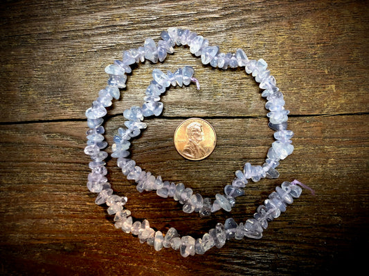 Lavender Amethyst 6x10mm Clear Chip Beads