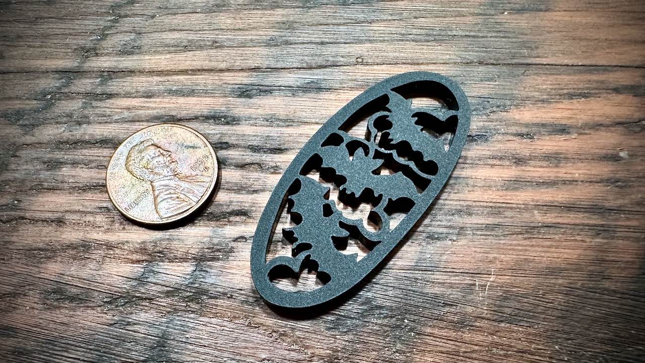 Acrylic Cutout Pendant—Bats—Black