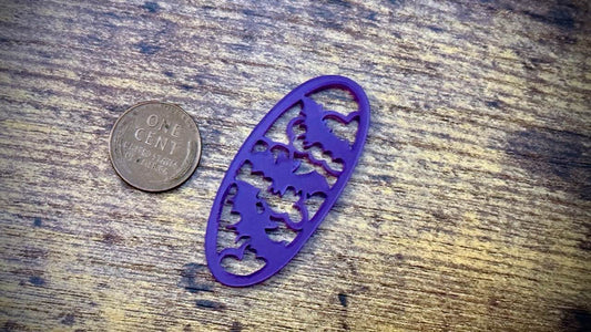 Acrylic Cutout Pendant—Bats—Hauntingly Purple