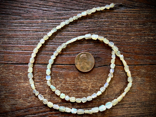 Strand of Ethiopian Opal Small Nugget Beads