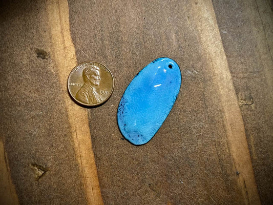 Sky Drop Enameled Pendant