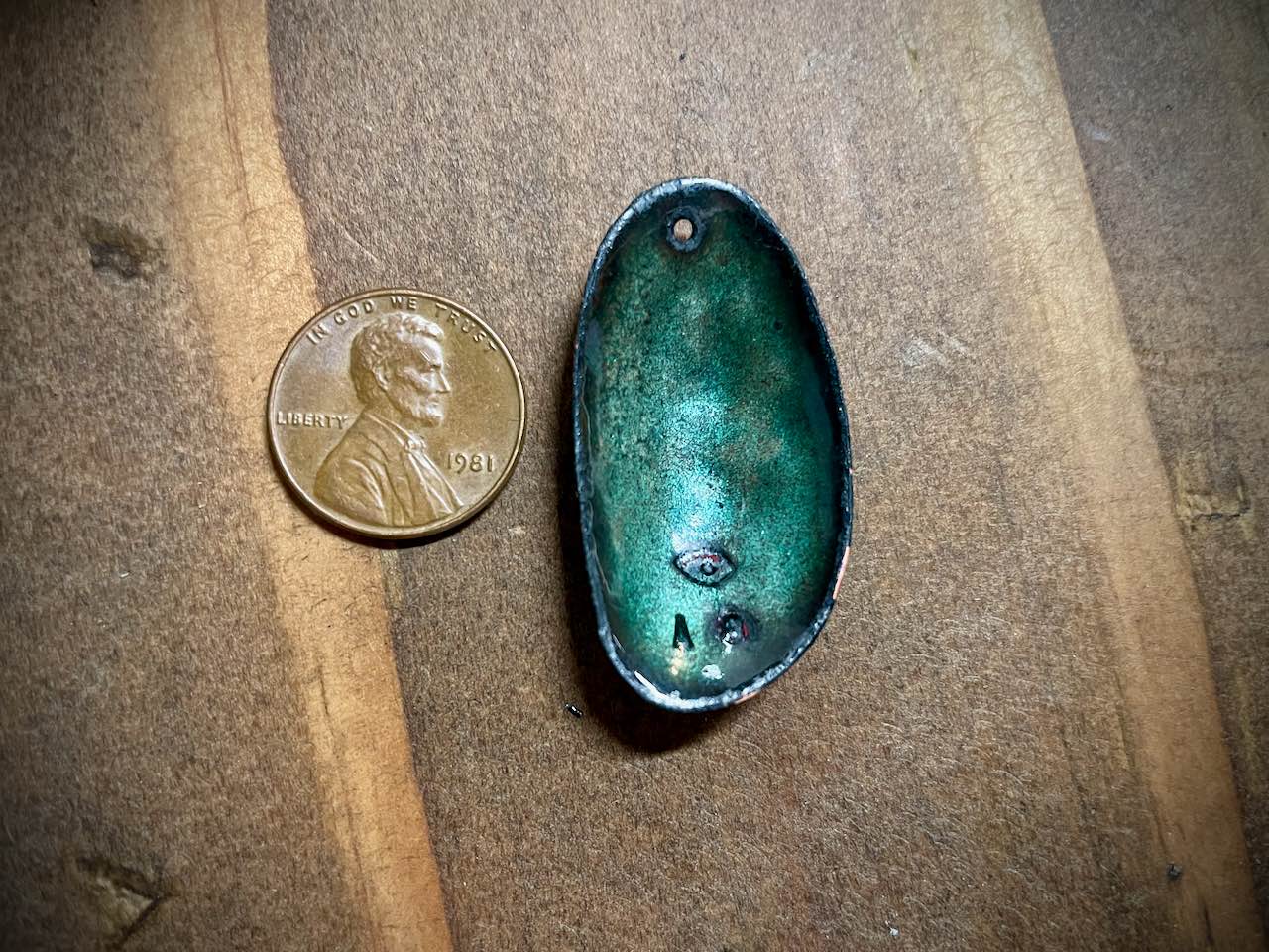 Sky Drop Enameled Pendant