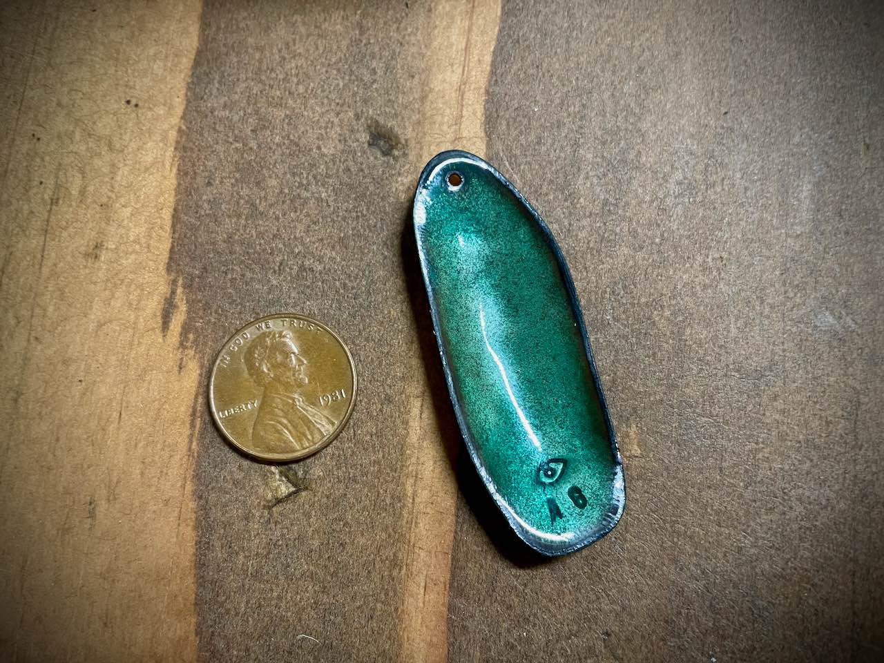 Sky Drop Enameled Pendant