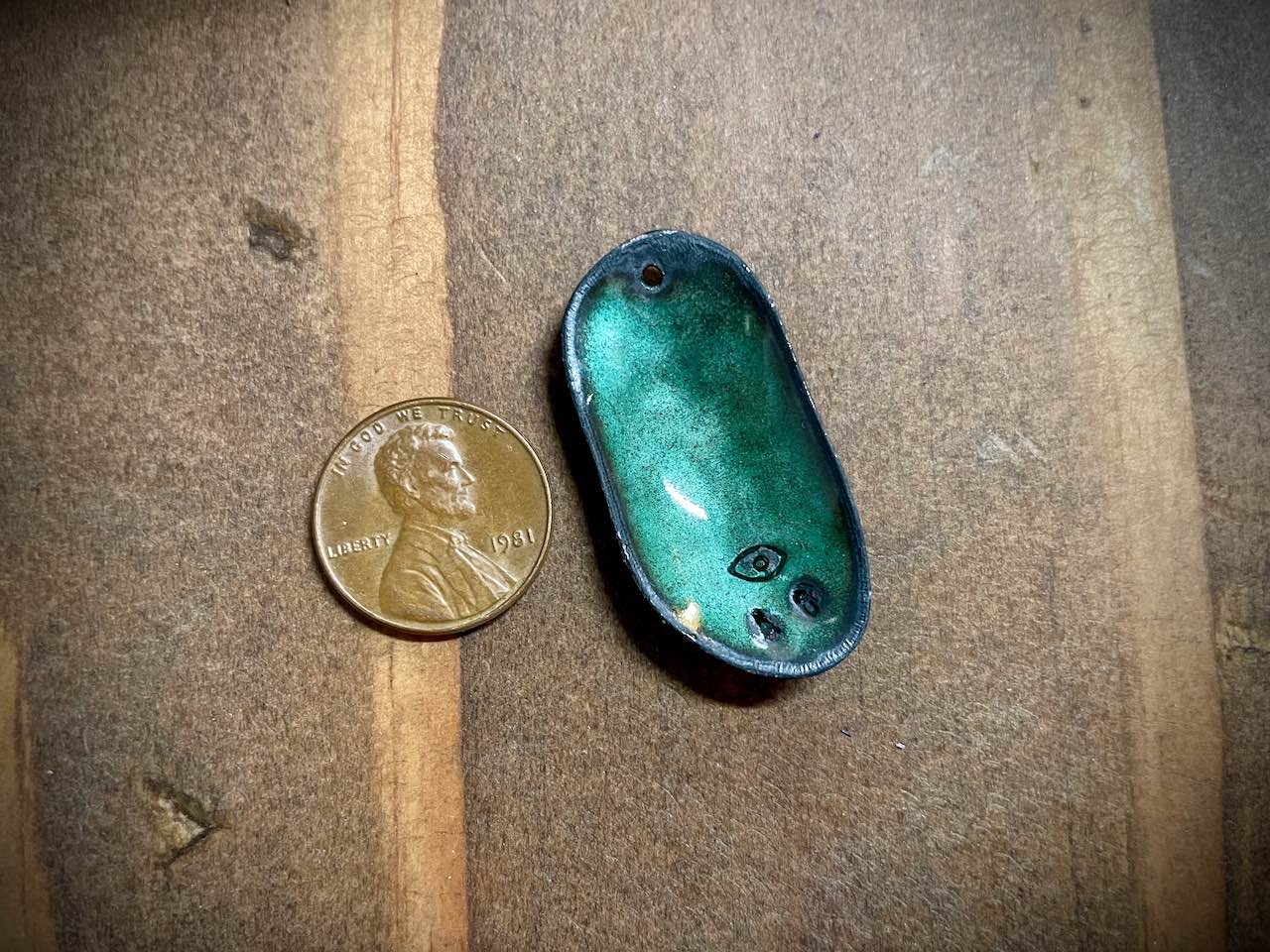 Sky Drop Enameled Pendant