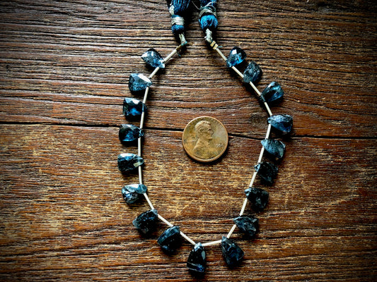 Strand of Kyanite Faceted Briolettes