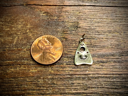 Bronze Ouija Planchette Charm with All Seeing Eye
