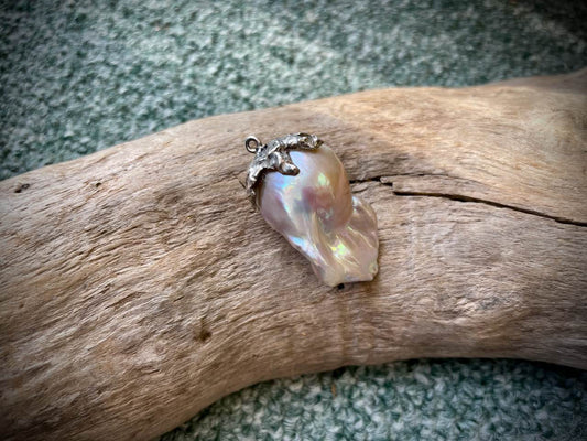 Baroque Pearl & Sterling Silver Pendant