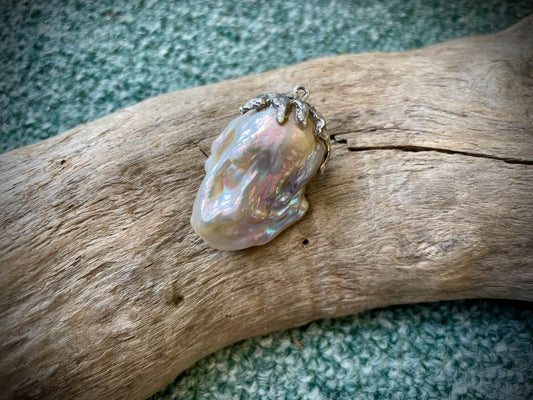 Baroque Pearl & Sterling Silver Pendant
