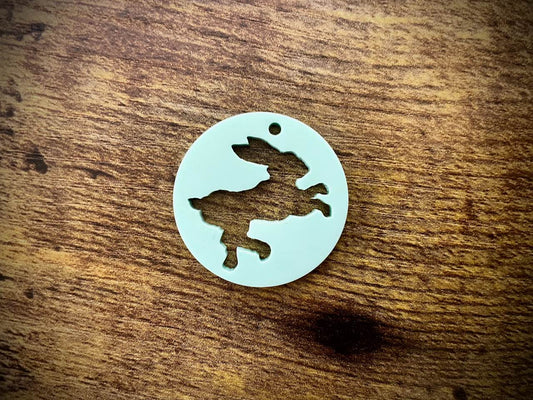 Allegory Gallery Special Edition Springtime Acrylic Cut-Out Pendants—Rabbit