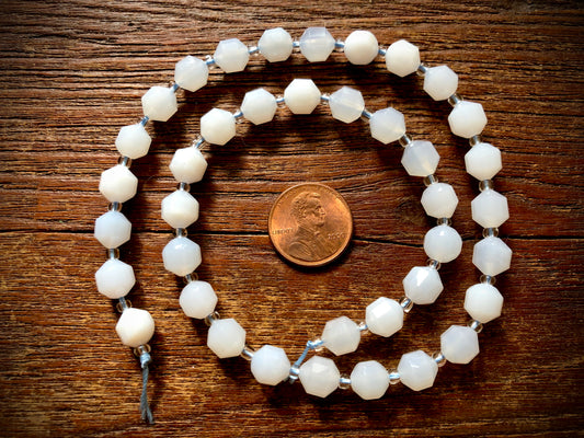 Agate Faceted Barrel Bead Strand - 7mm