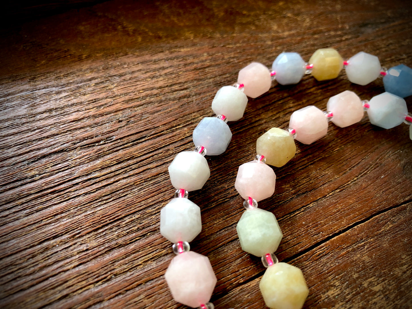 Beryl Faceted Barrel Bead Strand