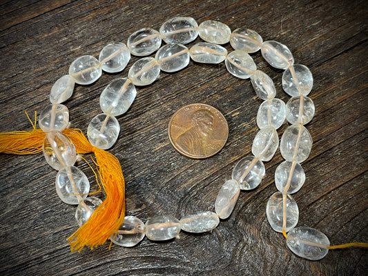 Citrine 12mm x 8mm Pebble Beads