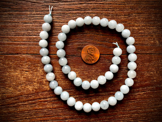 Aquamarine Round Beads - 9mm