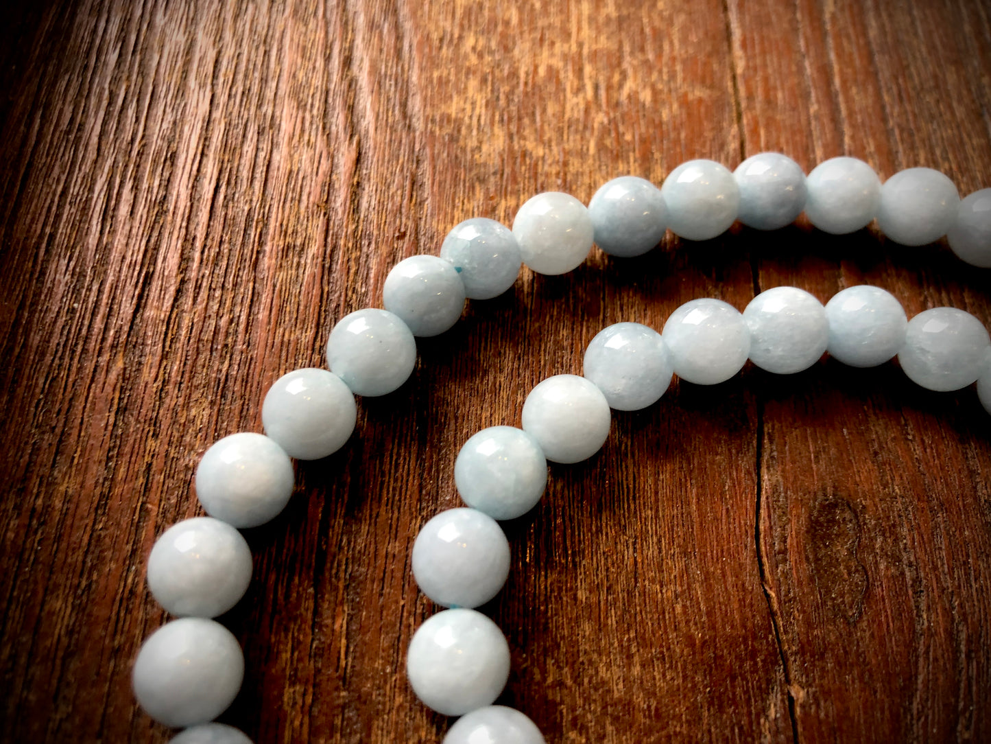 Aquamarine Round Beads - 9mm