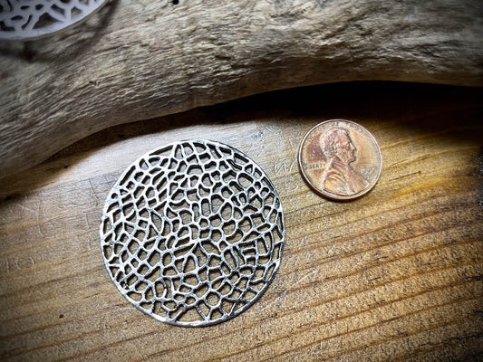 Filigree Connector - Silver Plated