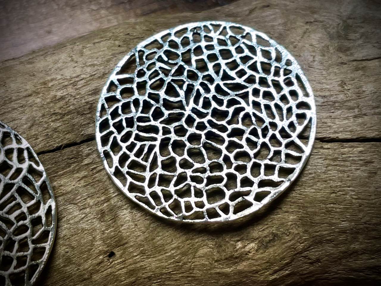 Filigree Connector - Silver Plated