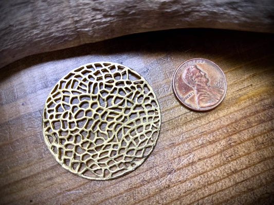 Filigree Connector - Satin Gold Plated