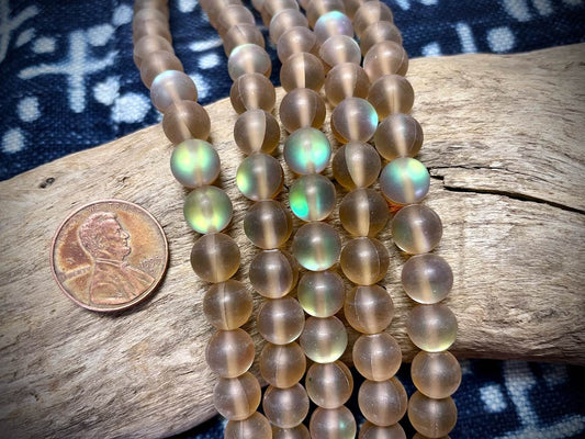 Mermaid Glass Rounds Strand - 8mm - 8"