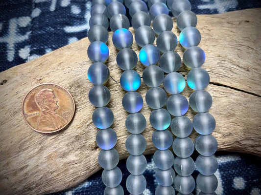 Mermaid Glass Rounds Strand - 8mm - 8"