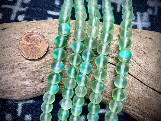 Mermaid Glass Rounds Strand - 8mm - 8"