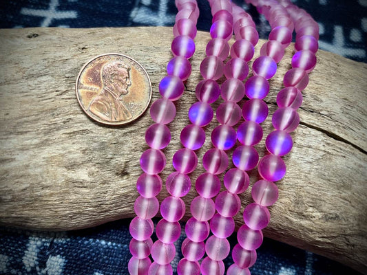 Mermaid Glass Rounds Strand - 6mm - 8"