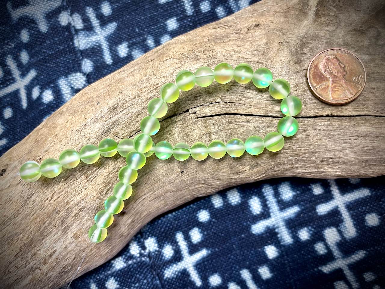 Mermaid Glass Rounds Strand - 6mm - 8"