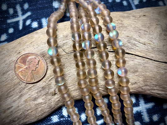 Mermaid Glass Rounds Strand - 6mm - 8"