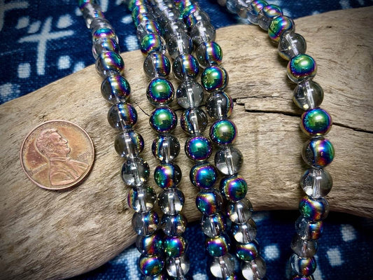 Galaxy Glass Rounds Strand - 8mm - 8”