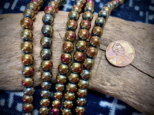 Galaxy Glass Rounds Strand - 8mm - 8”