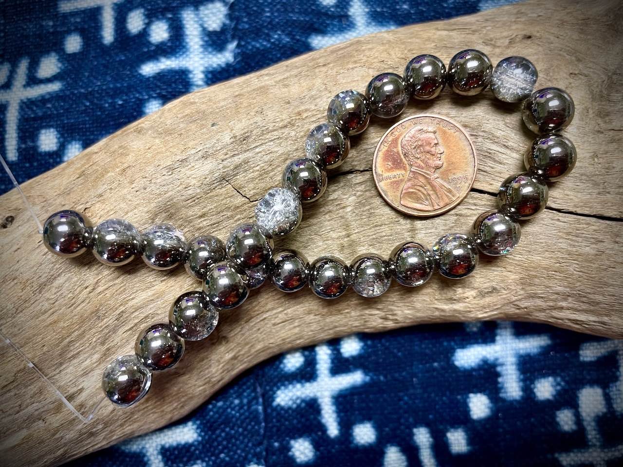 Galaxy Glass Rounds Strand - 8mm - 8”