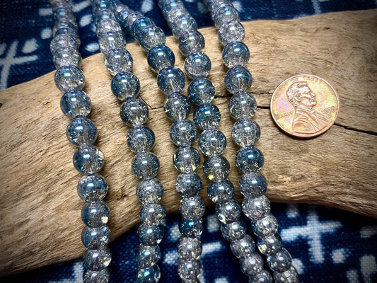 Galaxy Glass Rounds Strand - 8mm - 8”