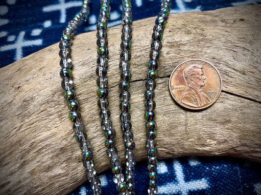 Galaxy Glass Rounds Strand - 4mm - 8”