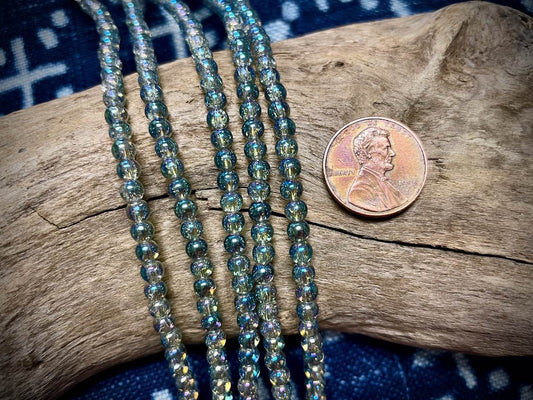 Galaxy Glass Rounds Strand - 4mm - 8”