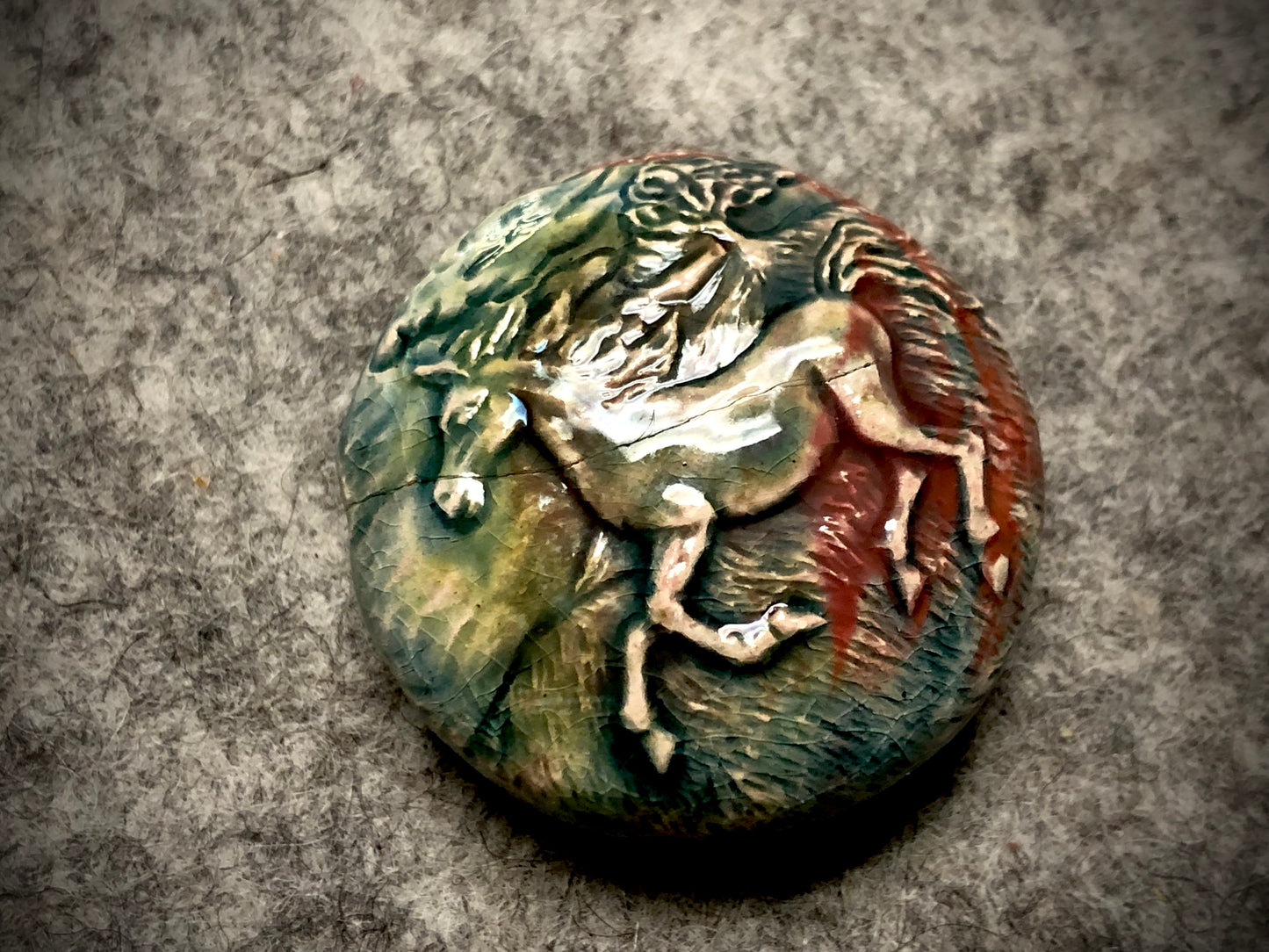 Peruvian Ceramic—Raku Horse Pendants