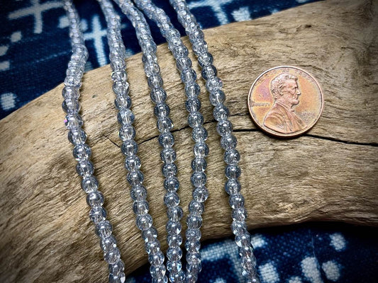 Galaxy Glass Rounds Strand - 4mm - 8”