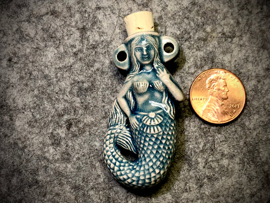 Peruvian Ceramic Vessel—Raku Mermaid