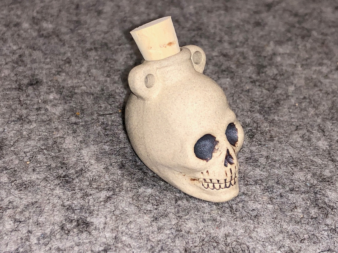 Peruvian Ceramic Vessel—High Fired Skull