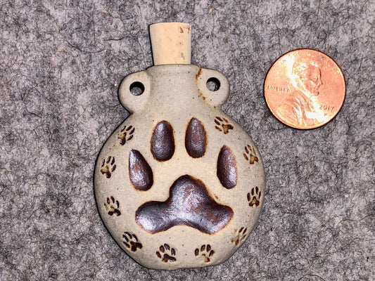 Peruvian Ceramic Vessel—High Fired Dog Paw Print