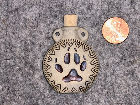 Peruvian Ceramic Vessel—High Fired Paw Print