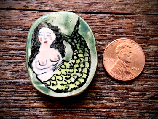 Diane Hawkey Mermaid and Fish Bead