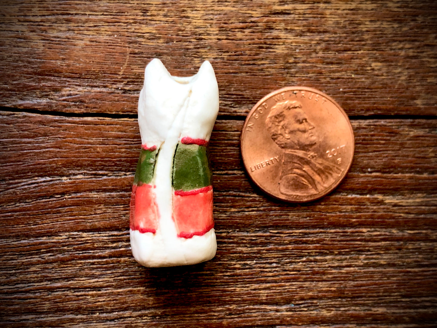 Diane Hawkey Cat Bead - White