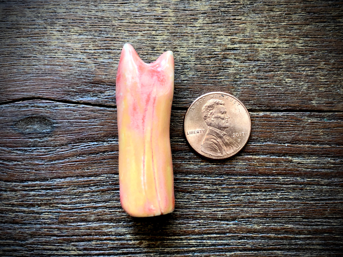 Diane Hawkey Cat Bead - Orange
