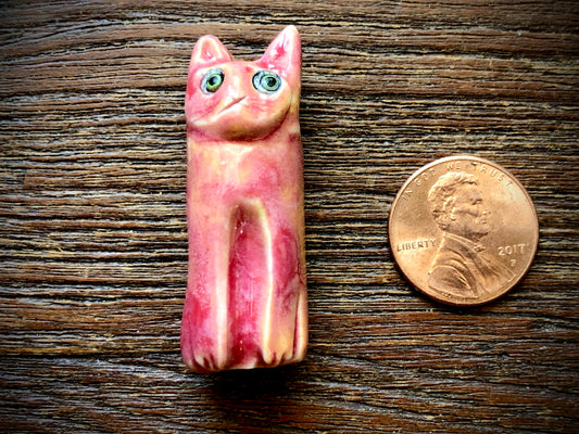 Diane Hawkey Cat Bead - Red