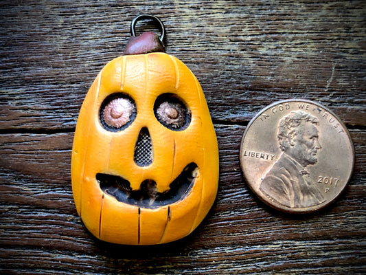 Jenny Davies-Reazor - Pumpkin Polymer Clay Pendant