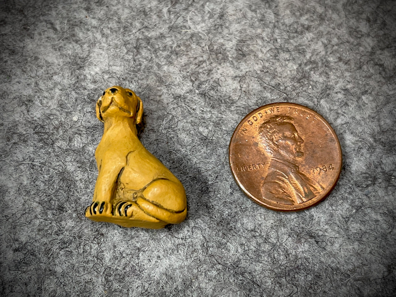 Peruvian Ceramic Bead—Yellow Labrador