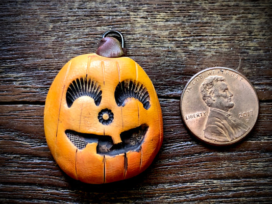 Jenny Davies-Reazor - Pumpkin Polymer Clay Pendant